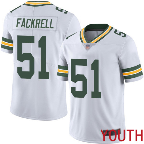 Green Bay Packers Limited White Youth #51 Fackrell Kyler Road Jersey Nike NFL Vapor Untouchable->youth nfl jersey->Youth Jersey